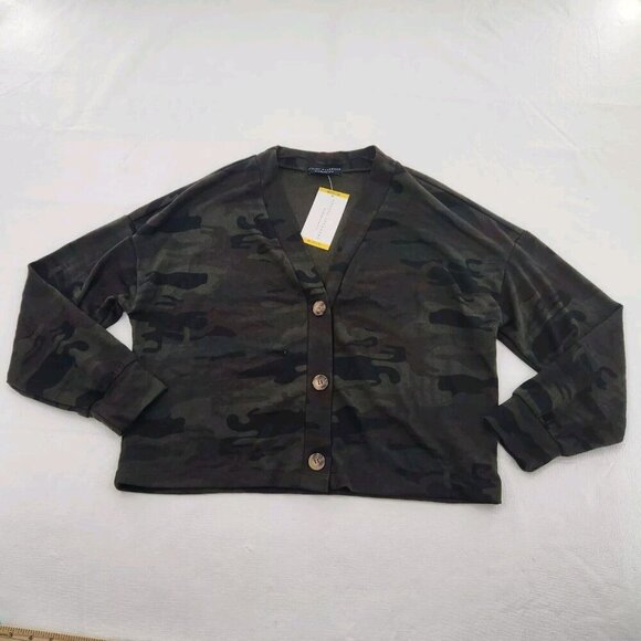 Social Standard by Sanctuary Daytripper Cardigan Camo Size Medium Grunge V Neck - Picture 1 of 6